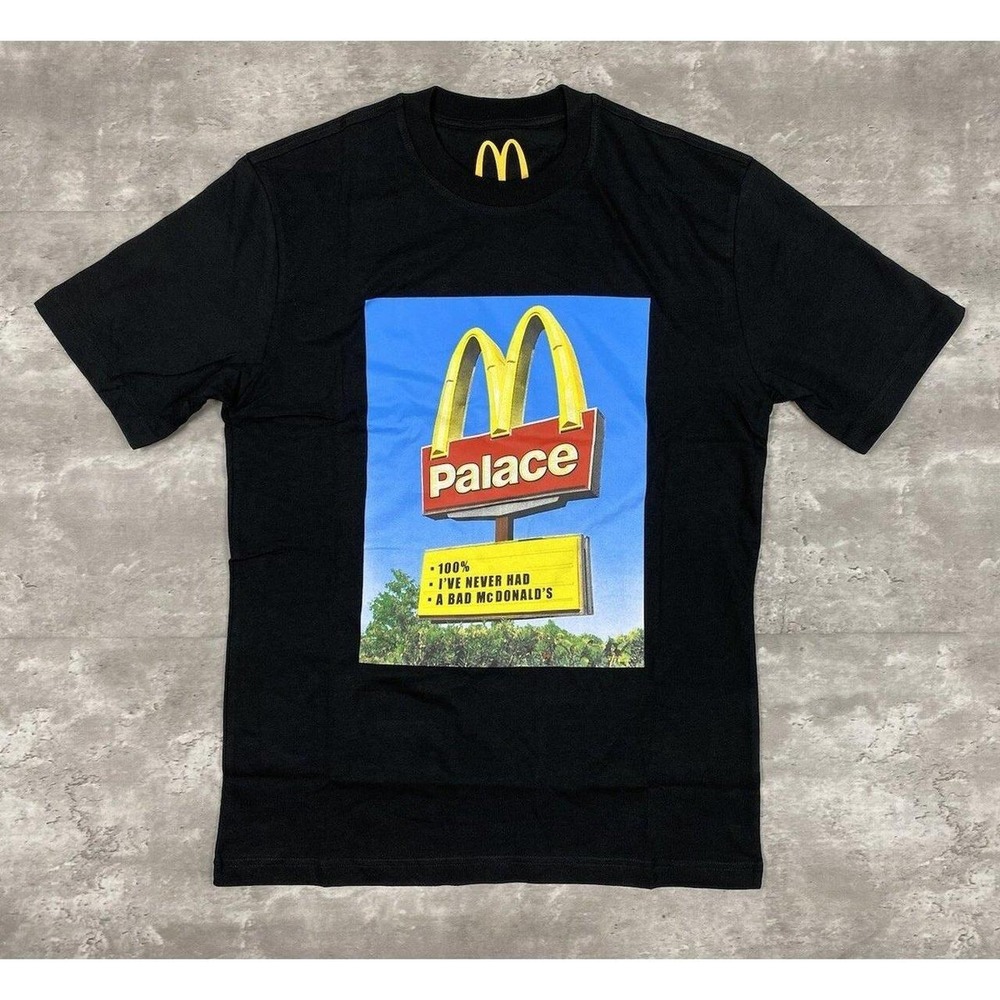 Palace x McDonalds Sign T-Shirt Black XL P25TS340 Collab Graphic Tee
